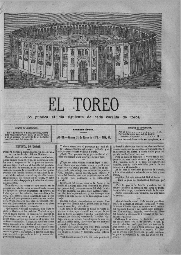 Schwarz-weiß-Illustration eines alten Konzertsaals mit Sitzreihen in einem großen Auditorium, gedruckt auf altem Zeitungspapier.