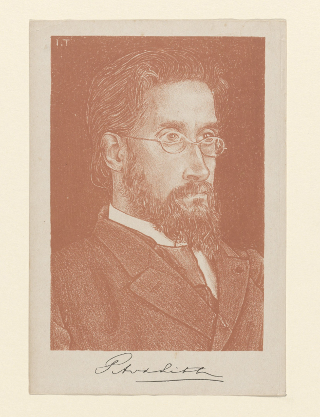 Portrait eines Mannes mit Bart und Brille, der einen Anzug und eine Krawatte trägt und einen ernsten Ausdruck und einen konzentrierten Blick hat.