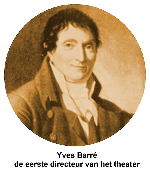 Portrait von Yves Barre, ein Mann in einem schwarzen Anzug und weißem Hemd mit zurückgekämmtem Haar, der direkt in die Kamera schaut; fetter Text erscheint unten.