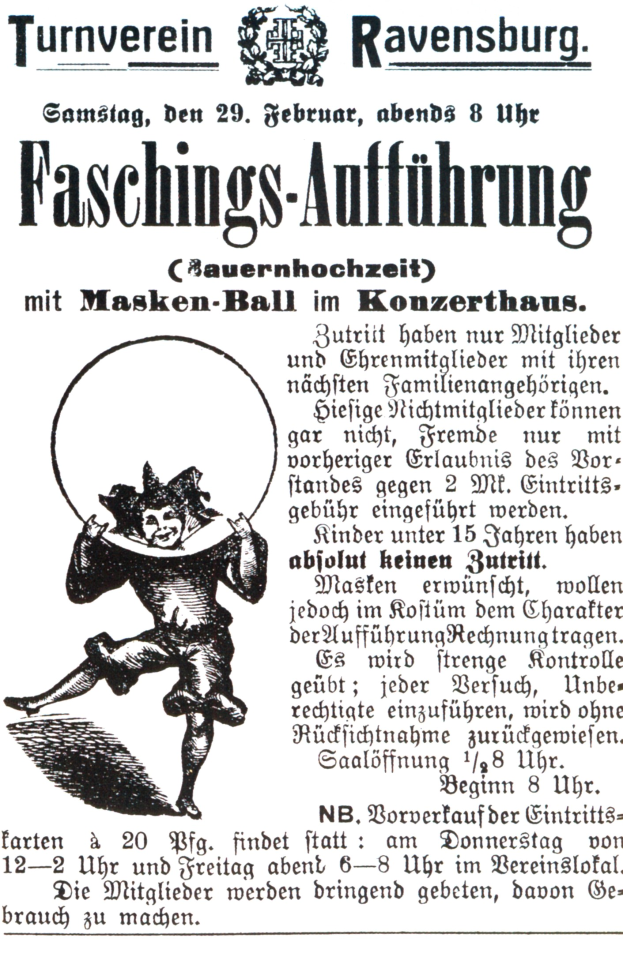 Alte Werbeplakat für eine Halloween-Party mit einem Mann in einem schwarz-weißen gestreiften Hemd, schwarzem Hut und schwarzem Cape mit einem verschmitzten Ausdruck und gefalteten Händen.