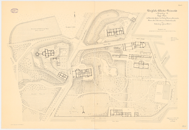 Alte gedruckte Karte von München, Deutschland, die zahlreiche Gebäude und etwas Text auf Papier zeigt.